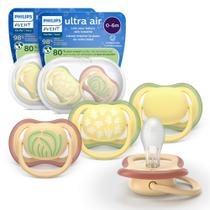 Chupetes Philips Avent Ultra Air 0-6 meses Ortodónticos de Silicona Pack de 4