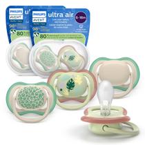 Chupetes Philips Avent Ultra Air 6-18 meses Ortodónticos de Silicona Paquete de 4