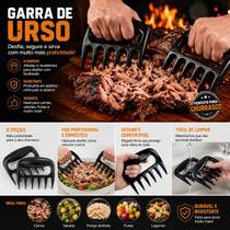 ChurrasClaw Garra de Urso para Churrasco Desfiador de Carne em Polipropileno 2 Peças ChurrasClaw Garra de Urso para Churrasco Desfiador de Carne em Polipropileno 2 Peças