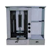 Churrasco Grego de Balcão R2 em Inox com Gavetas e Porta de Vidro