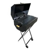 Churrasqueira A Bafo Grill Extra Grande Premium A Carvão Com Suporte Preto Churrasqueira A Bafo Grill Extra Grande Premium A Carvão Com Suporte Preto