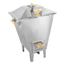 Churrasqueira a Bafo Inox 430 Tamanho Grande Capacidade Máxima para Seus Churrascos!