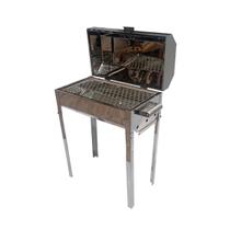 Churrasqueira a Bafo Inox Alta Portatil Churrasco Camping Churrasqueira a Bafo Inox Alta Portatil Churrasco Camping