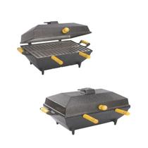 Churrasqueira A Bafo Quadrada Em Alumínio Grande