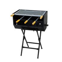 Churrasqueira a Carvão Mega Master com Suporte Grelha Inox e 3 Espetos