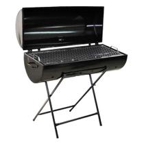 Churrasqueira a Carvão Portátil Aço Carbono com Grelha Preto Ouro Minas Mega Grill Churrasqueira a Carvão Portátil Aço Carbono com Grelha Preto Ouro Minas Mega Grill