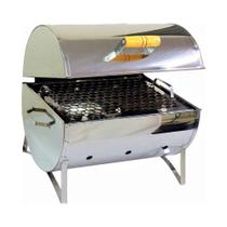 Churrasqueira a Carvão Portátil Aço Inox com Grelha Inox Ouro Minas Bafinho F020OM Churrasqueira a Carvão Portátil Aço Inox com Grelha Inox Ouro Minas Bafinho F020OM