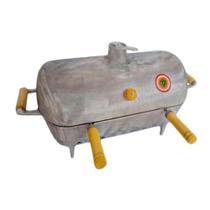 Churrasqueira a Carvão Portátil Alumínio com Tampa Bafinho Grande Prata Brassol 50x27x27cm Churrasqueira a Carvão Portátil Alumínio com Tampa Bafinho Grande Prata Brassol 50x27x27cm