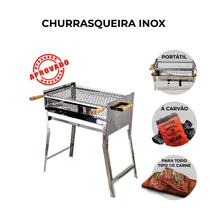 Churrasqueira a Carvão Portátil Com Grelha 35x55