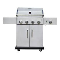 Churrasqueira a Gás Aço Inox Carrinho Americano Chaleur Devon com 4 Queimadores