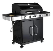 Churrasqueira A Gás Black Inox Com 4 Queimadores + 1 Lateral