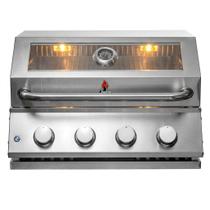 Churrasqueira a Gás Chaleur View Inox 304 com Visor e 4 Queimadores Potentes