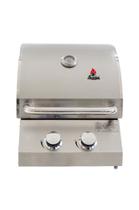 Churrasqueira a Gás de Aço Inox Chaleur Grill 2 Queimadores a Bafo Embutir para Bancada