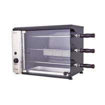Churrasqueira a Gás de Bancada Vertical Titan Stand 3 Espetos Giratórios 220V Churrasqueira a Gás de Bancada Vertical Titan Stand 3 Espetos Giratórios 220V