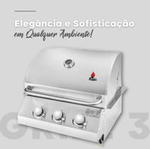 Churrasqueira a Gás de Embutir Chaleur Concept Series com 3 Queimadores GLP Elegância e Alta Performance para Sua Bancada Gourmet Churrasqueira a Gás de Embutir Chaleur Concept Series com 3 Queimadores GLP Elegância e Alta Performance para Sua Bancada Gourmet