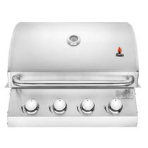 Churrasqueira a Gás de Embutir Chaleur Grill Aço Inox 4 Queimadores para Bancada Chaleur Brasil Com Avarias