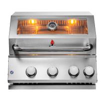 Churrasqueira a Gás de Embutir para Bancada Chaleur View com 3 Queimadores e Infrared Alta Performance e Design Sofisticado