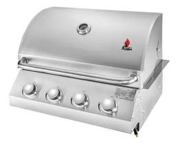 Churrasqueira a Gás de Inox Chaleur Grill 4 queimadores de Embutir Queimadores para Bancadas