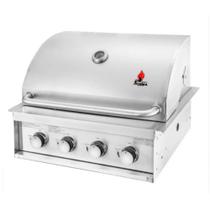 Churrasqueira a Gás de Inox Chaleur Square 4 Queimadores para Bancadas e Embutir