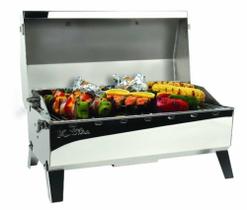Churrasqueira a gás Kuuma Stow and Go Propane Tabletop 13.000 BTUs Churrasqueira a gás Kuuma Stow and Go Propane Tabletop 13.000 BTUs