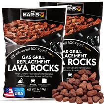 Churrasqueira a gás Natural Lava Rocks Mr Bar-B-Q de 3,3 kg, pacote com 2 Churrasqueira a gás Natural Lava Rocks Mr Bar-B-Q de 3,3 kg, pacote com 2