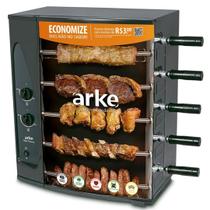 Churrasqueira a Gás Rotativa Com 5 Espetos Arke Acendimento Automático GLP