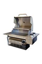 Churrasqueira a Gás Smokeless de Inox Chaleur de Embutir 2 Queimadores Modelo Cooktop Sem fumaça