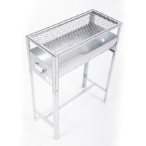 Churrasqueira Aço Galvanizado Nº1 Pratica Grelha e Pé Carvão