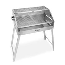 Churrasqueira Aço Inox 430 A Carvão 65X40 Desmontável Móvel Mec Angus Mec G