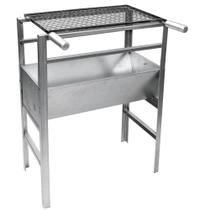 Churrasqueira Aço portátil Robusta Desmontavel Modular Com Grelha Inox e Suporte para acessorios espetos GM Churrasqueira Aço portátil Robusta Desmontavel Modular Com Grelha Inox e Suporte para acessorios espetos GM