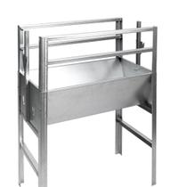 Churrasqueira Aço portátil Robusta Desmontavel Modular Com Grelha Inox e Suporte para acessorios espetos GM