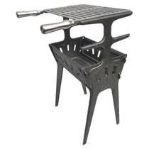 Churrasqueira Alumínio Fundido - Cozinha e Casa - Cor Preto Craquelado - 70 cm