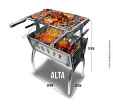 Churrasqueira Alumínio Fundido Desmontável e Portátil Com Grelha Mund Churrasqueira Alumínio Fundido Desmontável e Portátil Com Grelha Mund