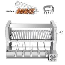 Churrasqueira Alvenaria Moderna Elevatória Gira Giratória Grill 5 Espetos - Luxo Inox Churrasqueira Alvenaria Moderna Elevatória Gira Giratória Grill 5 Espetos - Luxo Inox