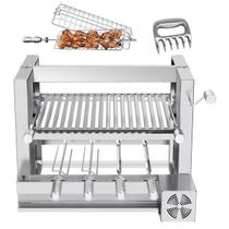 Churrasqueira Alvenaria Moderna Gira Giratória Grill Elevatória 4 Espetos - Luxo Inox Churrasqueira Alvenaria Moderna Gira Giratória Grill Elevatória 4 Espetos - Luxo Inox