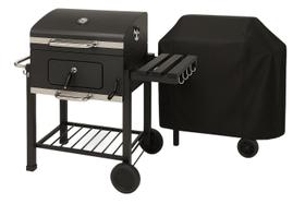 Churrasqueira Americana A Bafo Carvão Móvel Com Capa E Mesa