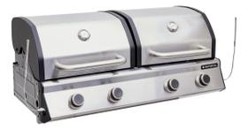 Churrasqueira Americana A Gas Embutir 4 Queimadores Inox