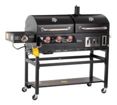 Churrasqueira Americana Hibrida Gas & Carvao Black Premium