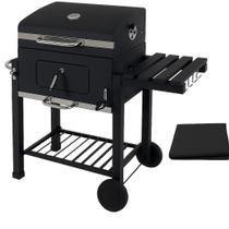 Churrasqueira Americana Movel Bafo A Carvao Com Capa Outdoor Preto