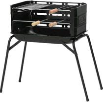 Churrasqueira Araguaia Portátil Desmontável Preta de Aço Mor 34x63x46cm Churrasqueira Araguaia Portátil Desmontável Preta de Aço Mor 34x63x46cm