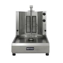 Churrasqueira Assador Para Churrasco Grego Rotativo Elétrico 2 Queimadores Gás Acge2 Metvisa 220V