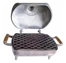 Churrasqueira Bafo Aluminio Fundido Prata