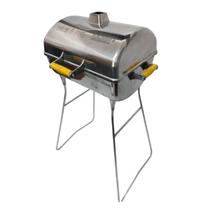 Churrasqueira Bafo Carvao Durafort Gold Premium em Alumínio Polida c/ Pés