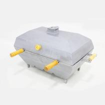 Churrasqueira Bafo Quadrada Alumínio Fundido Extra Grande Cinza Churrasqueira Bafo Quadrada Alumínio Fundido Extra Grande Cinza