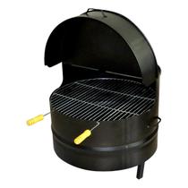Churrasqueira Baixa a Bafo Aço Carbono e Grelha 57x57x50cm