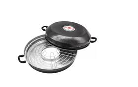 Churrasqueira Boca De Fogão Grill Preta Assar Carnes Legumes Cor Preto