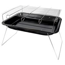 Churrasqueira Braseiro Portátil de Aço Mor 37x53x61cm Com 3 Espetos E Grelha