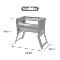 Churrasqueira camping Portátil Inox Huai