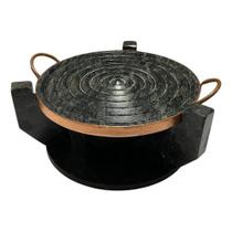 Churrasqueira Caracol de Pedra Sabão Gourmet Fondue 27 cm Churrasqueira Caracol de Pedra Sabão Gourmet Fondue 27 cm