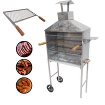 Churrasqueira Carrinho Espetinho Grelha Madeira Churrasco Churrasqueira Carrinho Espetinho Grelha Madeira Churrasco